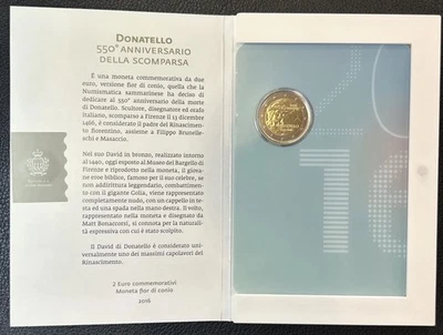 Saint-Marin - San Marino - Coffret 2 Euro Donatello 2016 FDC / UNC [MSM23] - Photo 1/3