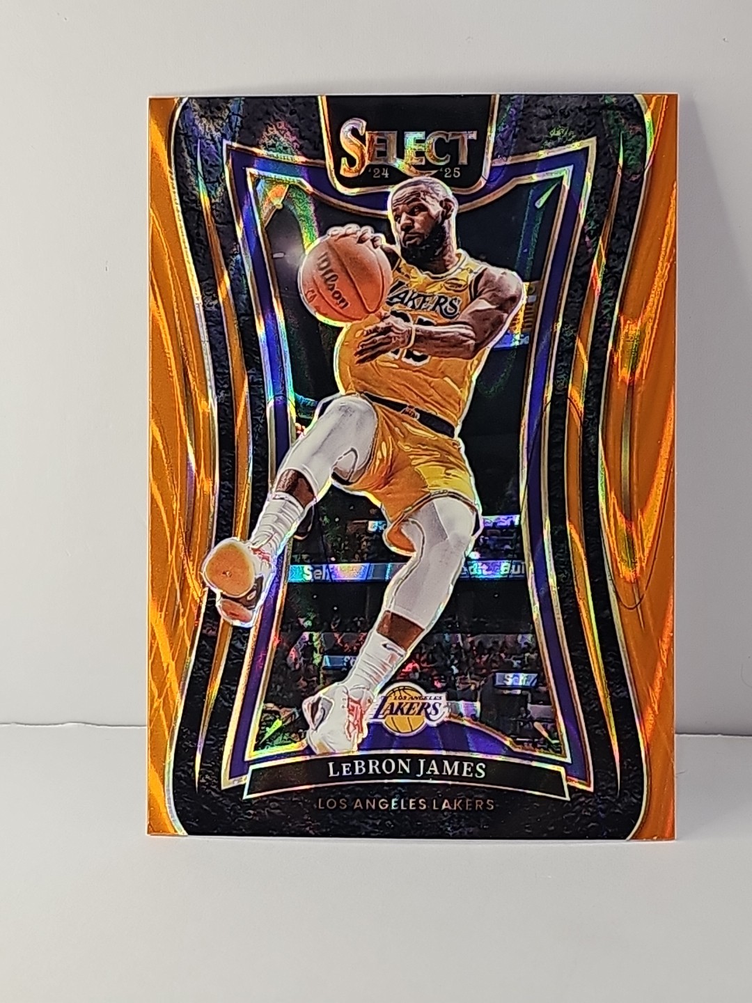2024-25 Panini Select Mezzanine LeBron James Orange Tectonic Prizm