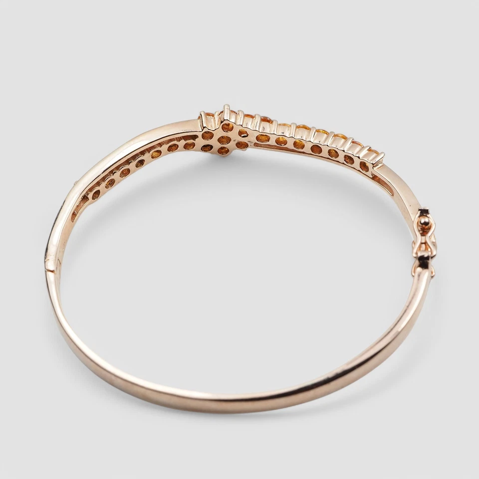 FABULOSAS PULSERAS OMBRE NARANJA ZAFIRO PLATA ESTERLINA 925 ACABADO JOYERÍA FINA Foto 4 de 4