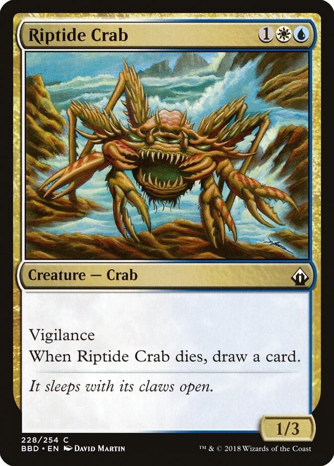 Riptide Crab 228 Common Battlebond Magic: The Gathering Near Mint