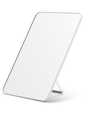 10 x 7 in Desk Makeup Mirror with Stand and Hanging Hole, White