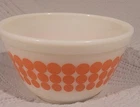 Pyrex Vintage 401 Orange Dot 1 1/2 Pint Mixing Serving Bowl