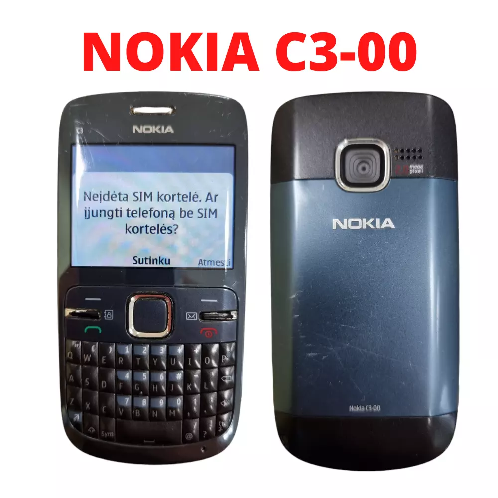 Nokia C3-00 Used Original Cell Mobile Phone Unlocked Working Wi-Fi.