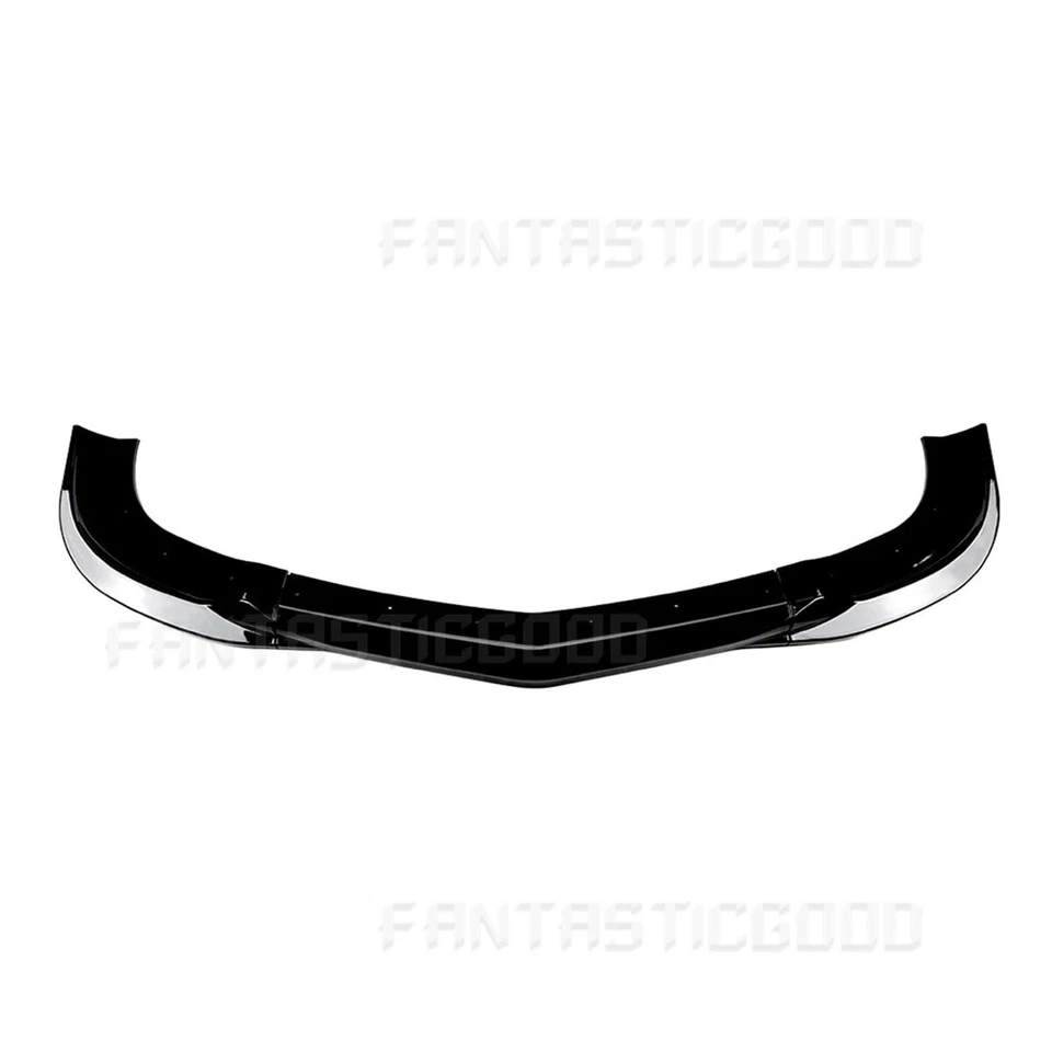 Kit de 3 piezas de labios de parachoques delantero negro brillante para Mercedes Benz W204 C63 AMG 2008-2011 Foto 3 de 4