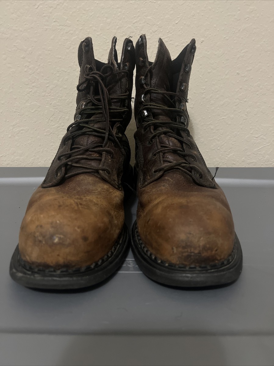 Men's RED WINGS ANSI Z41 PT99 Brown Leather Lace Up Boots Men's RED WINGS ANSI Z41 PT99 Brown Leather Lace Up Boots