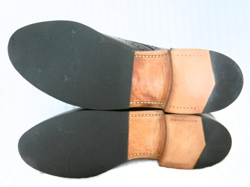 Loake Derby Black Full Brogue Calf Leather Half Rubber Sole Shoe UK 10EE - Picture 11 of 20
