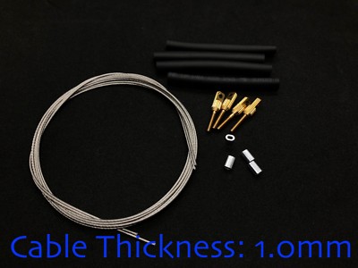 1 Set 1.0mm x 1.0M Cable Closed Loop Rudder Kit for RC Boats (US SELLER/SHIP)