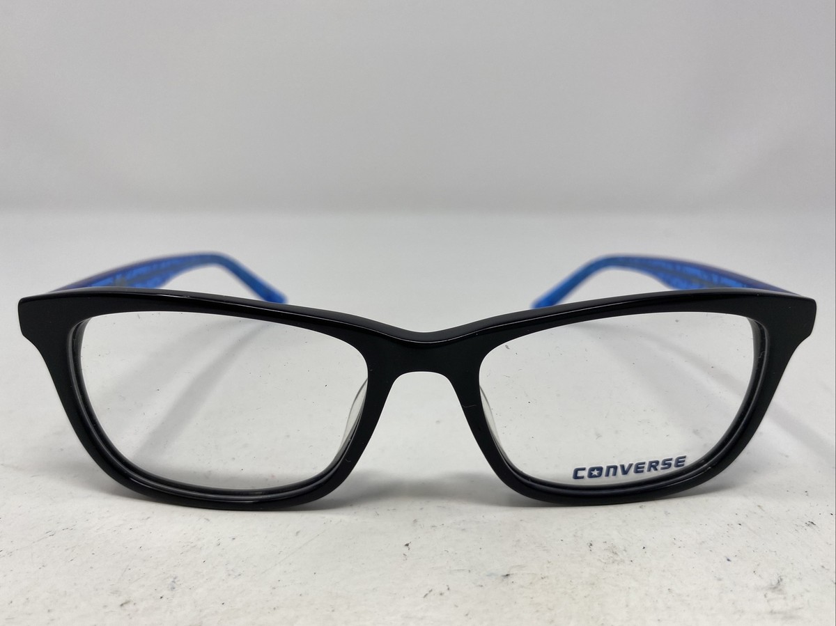 Converse Q400 BLACK 52-17-145 Black/Blue Plastic Full Rim Eyeglasses Frame  :060