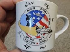 USA--Space Shuttle with Astronaut Signers, Ceramic Coffee Cup / Mug, VINTAGE