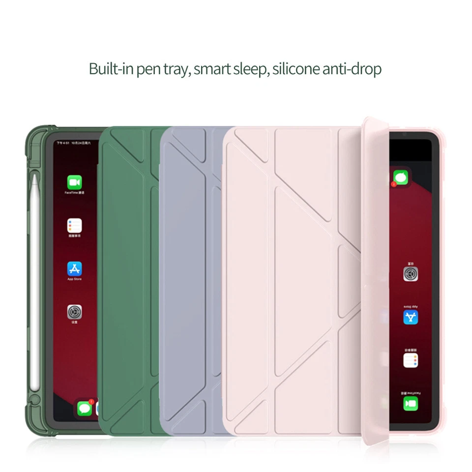 For iPad Pro 11 2022/2021 10th 10.9 9th 8th 10.2 Smart Case Cover W/ Pencil Slot - Image 2 of 4