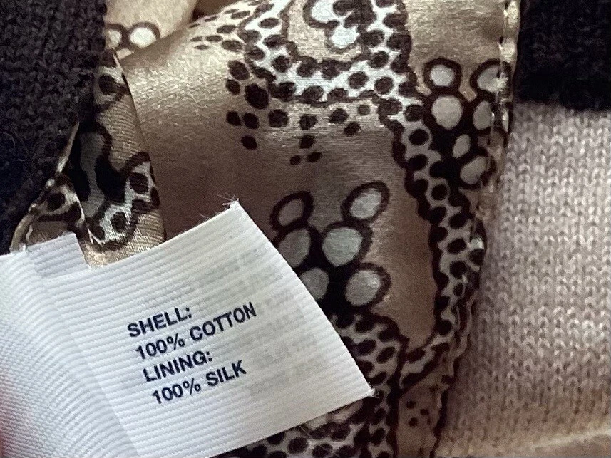 Bufanda vintage Y2K GAP doble cara 100 % algodón y 100 % seda boho retro preppy Foto 2 de 4