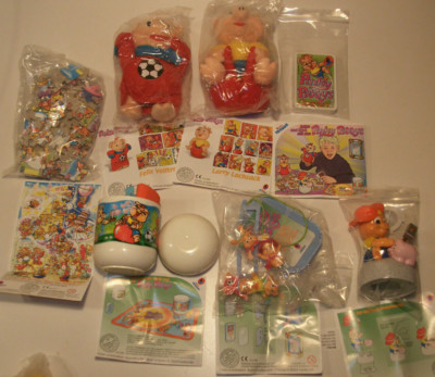 TOP!! Satz PINKY PIGGYS Maxi Ei alle 6 Figuren + Puzzle + 7 BPZ von Ferrero 2000