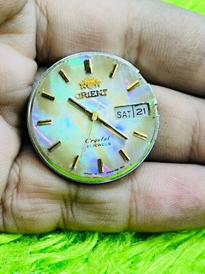 VTG Orient Crystal Mother of Pearl 21J 46941 Automatic Day/Date
