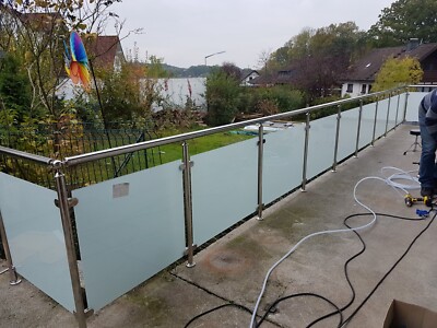 Balkongeländer Edelstahl mit VSG Glas Balkon