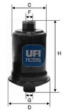 UFI Fuel Filter Insert 116mm Height Fits Hyundai Kia Lexus Toyota 31.556.00