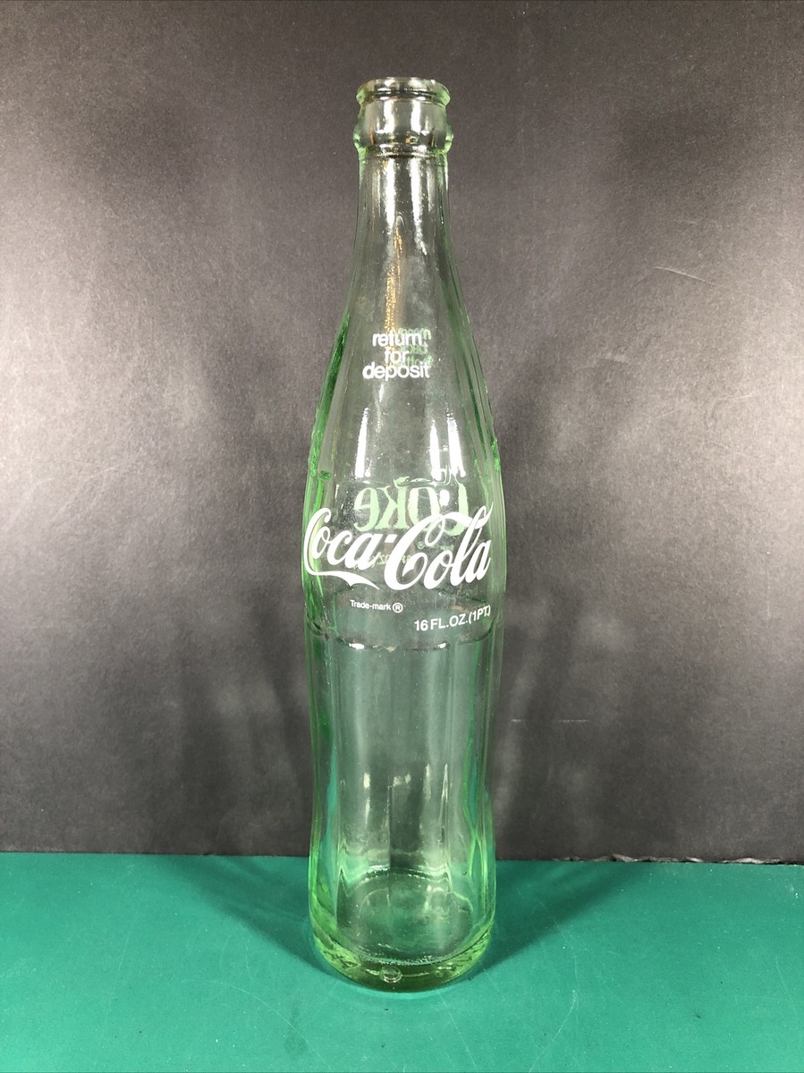 Vintage Bottle | Coca-Cola | 16 oz Green Tint | White Lettering