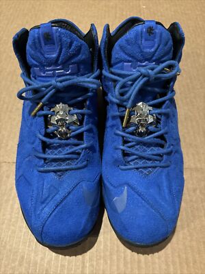 Nike LeBron 11 EXT Blue Suede QS Game Royal Worn Once Size  display picture 1