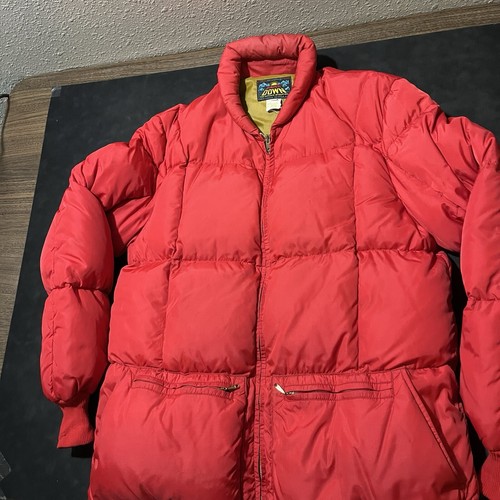 Bauer Down Jacket Vintage Bauer Kara Koram 70’s Parka Blizzard Proof Sunset Red - Picture 4 of 16