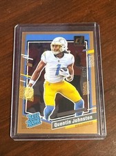 2023 Panini Clearly Donruss Quentin Johnston RC Rookie Bronze 60/75 NFL Football