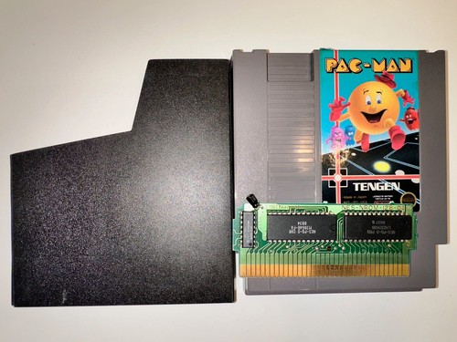 Pac-Man Tengen Grey Nintendo Entertainment System 1990 Authentic NES +Dustcover - Picture 7 of 9