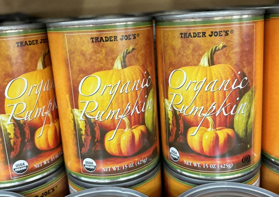 3 Packs Trader Joes Organic Pumpkin Puree Canned 100% Pumpkin 3 Cans 🎃🎃🎃 - Image 2 of 3