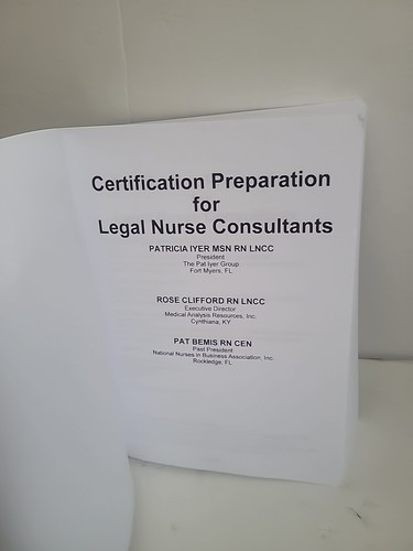 Certification Preparation For Legal Nurse Consultants(Just The Book) - Picture 5 of 5
