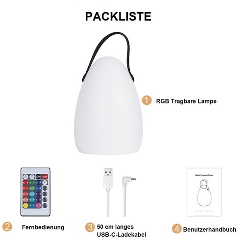 LED Camping Lampe USB Aufladbar Laterne Akku Zelt Licht Outdoor Wasserdicht - Bild 14 von 14