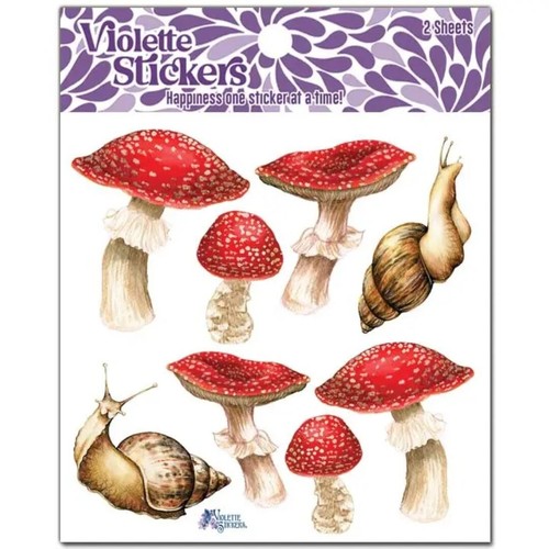 Pilz Aufkleber - Schnecken - 2 Stickerbögen - Neu in Verpackung - Schreibwaren
