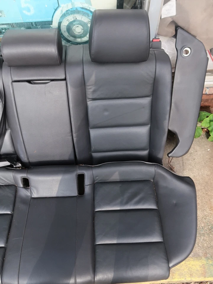 05-11 AUDI A6 S6 GENUINO TRASERO CUERO NEGRO ASIENTOS SUPERIOR E INFERIOR JUEGO COMPLETO OEM Foto 4 de 4