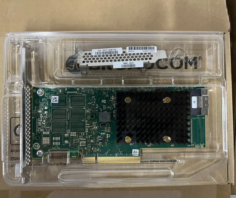 New Broadcom HBA 9500-8i Tri-Mode Storage Cntroller SATA 6Gb/s SAS 12Gb/s PCIe - Image 3 of 4