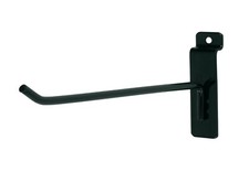 8 inch Black Peg Hook for Slatwall Slat Wall Display Hook - Pack of 10