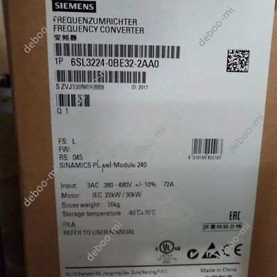 New Siemens 6SL3224-0BE22-2AA0 6SL32240BE222AA0 G120 PM240 Power Module