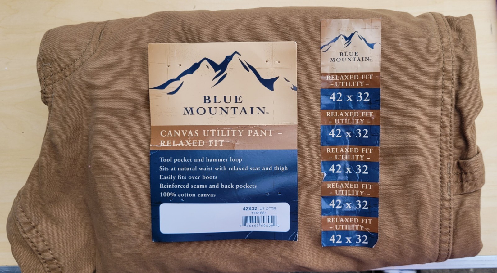 Mens NEW Work Pants Tractor Supply Blue Mountain 42 x 32 42x32 NWT NWOT