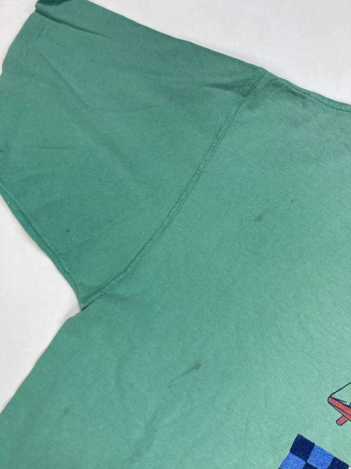 Camiseta De Colección Izod Arte Barco Gráfico Hombres XL Verde EE. UU. 90s Puntada Única Foto 3 de 4