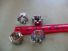4 NEW SLOTTED AXLE - CASTLE NUTS - 1" X 14-NF  