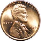 1944-P Lincoln cent - Choice BU RED  #268