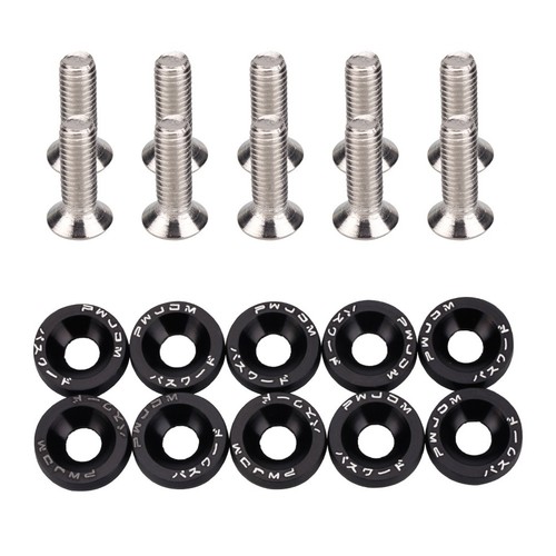 10/20pcs JDM M6 Screw Bolts Alloy Fender/Bumper Washer/Bolt Engine Bay Dress Up - Picture 11 of 27