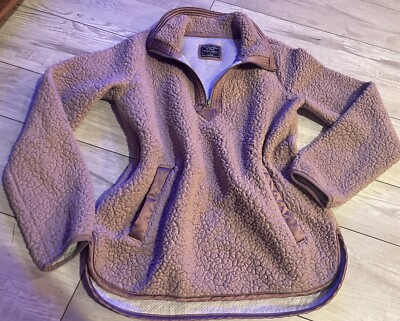Abercrombie Fitch Soft Sherpa Fleece Half Zip Up Pullover