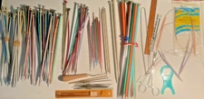 Bates & Boye Crochet Hooks Knitting Needles and Accessories Huge Lot Vintage