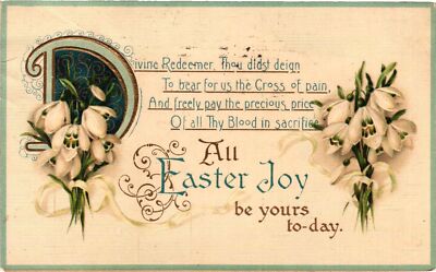 Vintage Postcard- All Easter Joy be Yours To-day. Early 1900s