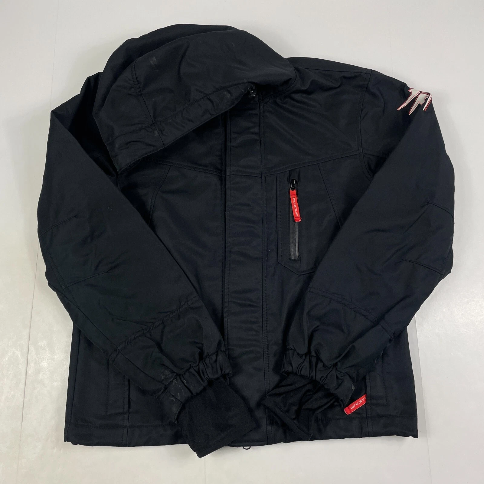 Alycium Jacket Mens Small Black Full Zip Hooded Technical Skiing Hiking Outdoors