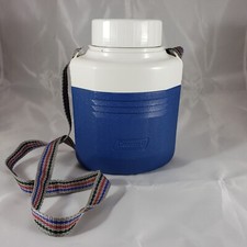 Coleman Thermos Canteen Cooler 5516 Blue With Adjustable Strap Vintage USA made