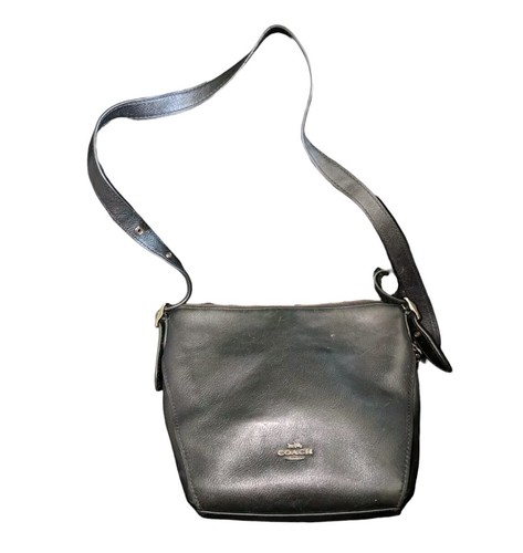 Vintage Coach Equestrian Black Slim Bucket Bag HTF