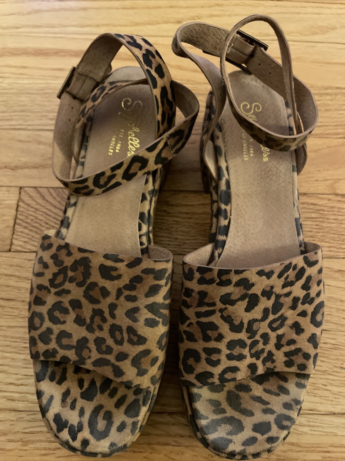 SEYCHELLES CALMING INFLUENCE LEOPARD PLATFORM SUEDE LEATHER