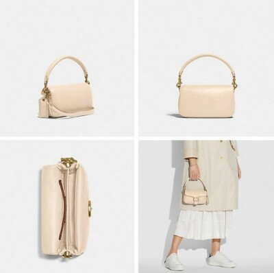 COACH C3880 Pillow tabby shoulder bag 18 Ivory NWT | eBay