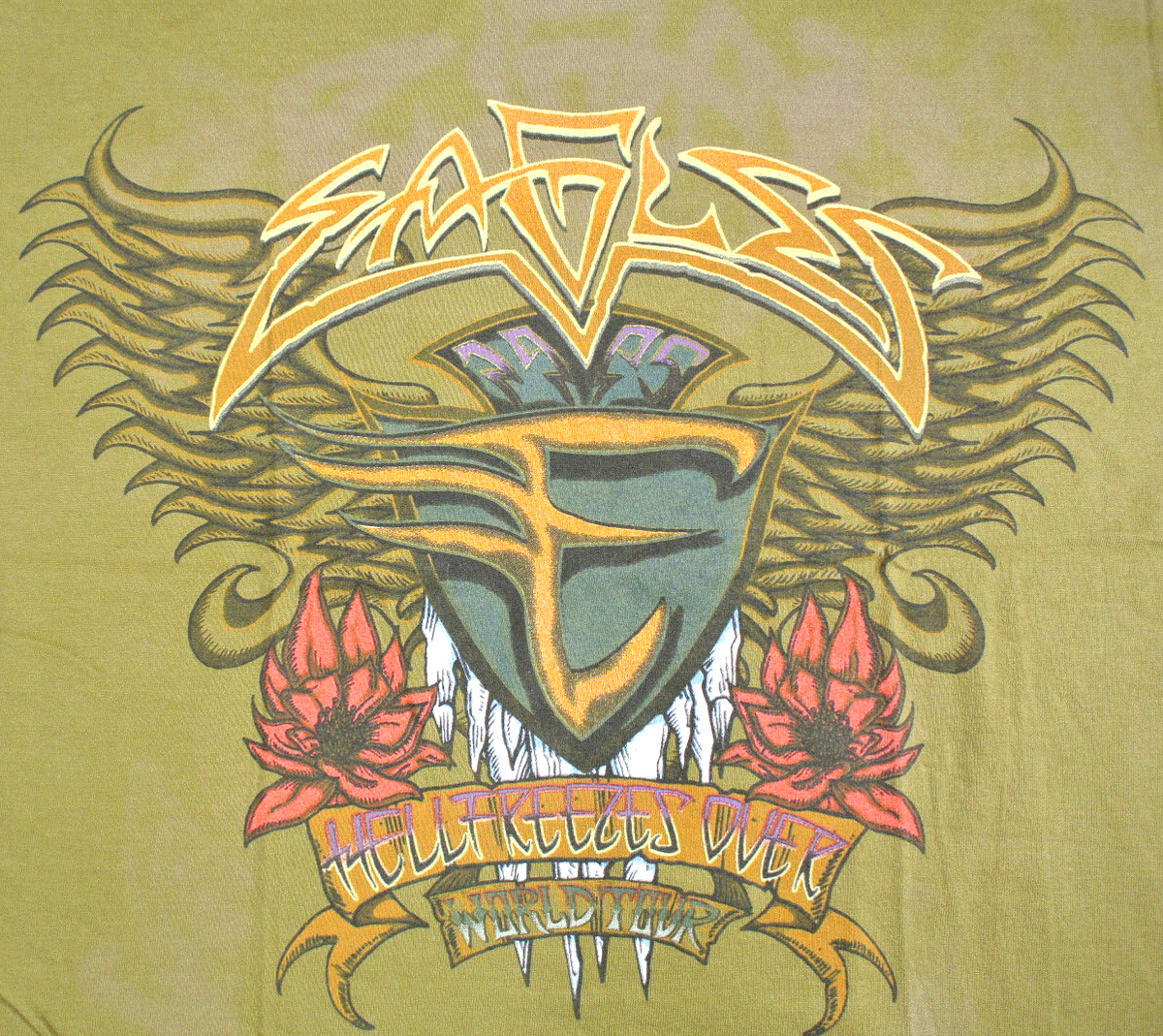 Vintage Eagles World Tour '95 T-Shirt Sz L Hell Freezes Over 1990s