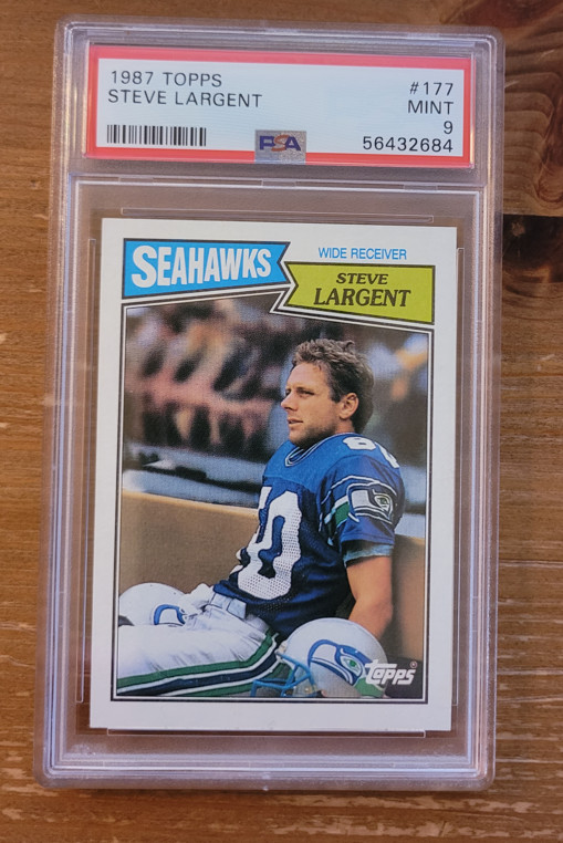 1987 Topps #177 Steve Largent PSA 9 Seattle Seahawks (C)