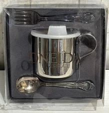 VTG Oneida AFFECTION Child / Baby Utensil & Cup Set 3 Piece Primary Set