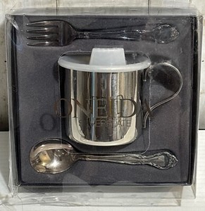 VTG Oneida AFFECTION Child / Baby Utensil & Cup Set 3 Piece Primary Set