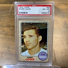 1968 Topps Bobby Locke #24 *Angels* PSA 8 NM-MT